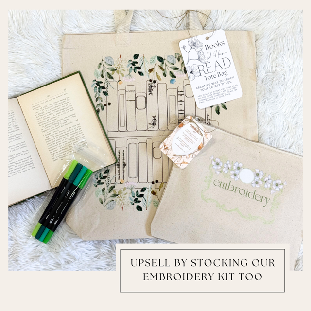 Book Tote Bag Reading Tracker, Book Related Gift