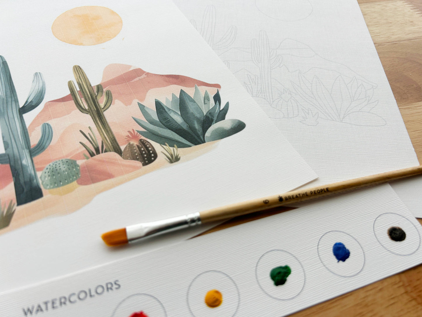 All-In-One Beginner Watercolor Kit - Desert Landscape